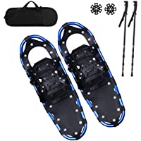 Los mejores  - Raquetas de Nieve Ligeras- Juego de Raquetas de Nieve con Crampones Antideslizantes de Aluminio- Fijaciones Ajustables…